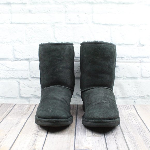 UGG Suede Sheepskin Insulated Winter Boot Size W 9 - Picture 4 of 9